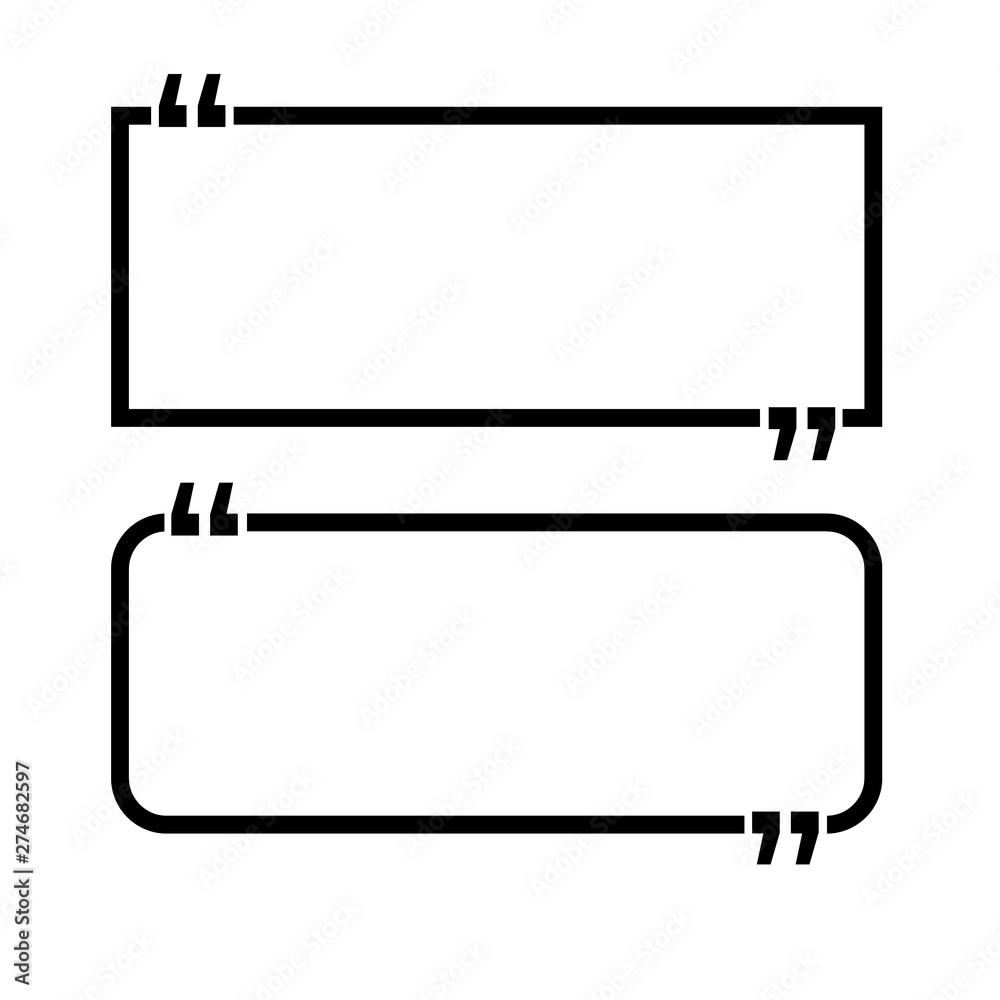 quotation mark for text. Frame with quotes. Quote vector comment quotation mark for text. Frame with quotes. Quote vector comment