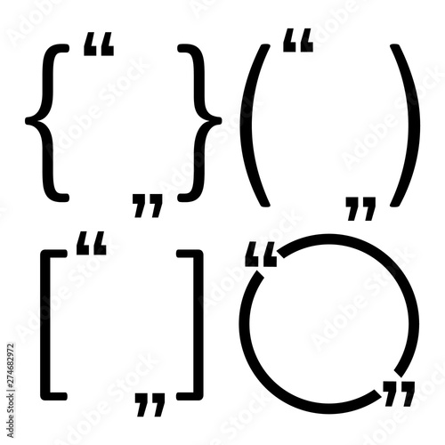 Quote frames. Quotation Mark speech bubble. Quote sign icon