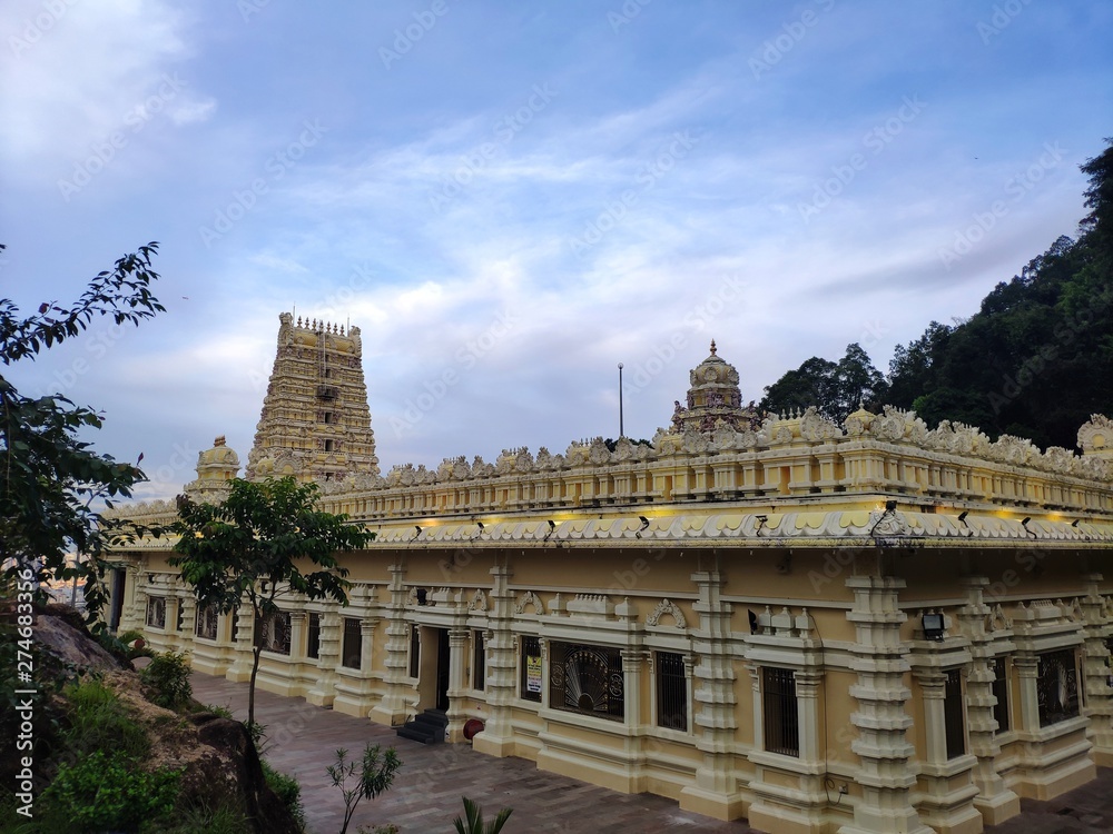 Georgetown, Penang, Malaysia - June 13 2019: Balathandayuthapani temple. Amazing place for relaxation Georgetown, Penang, Malaysia - June 13 2019: Balathandayuthapani temple. Amazing place for relaxation