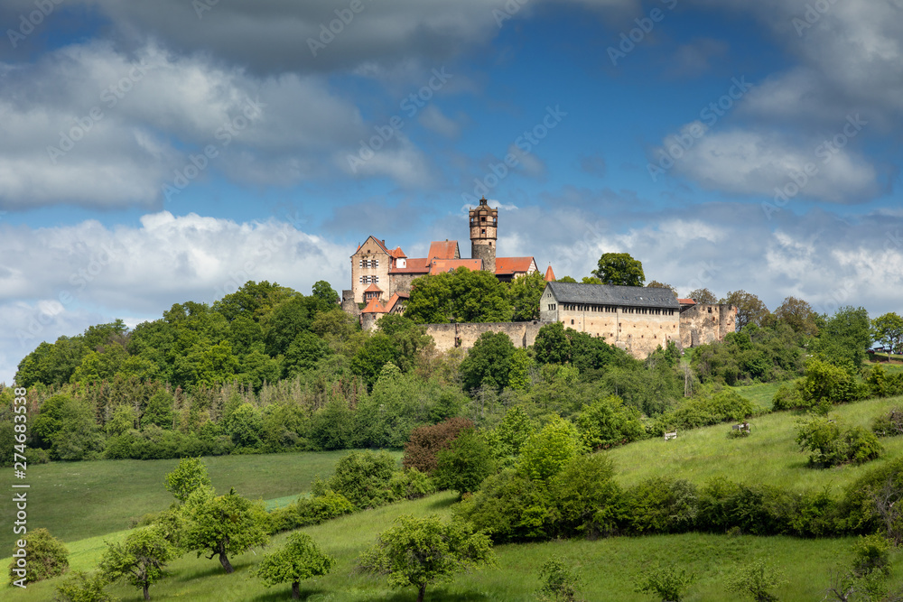 Beautiful hillscape at castle Ronneburg