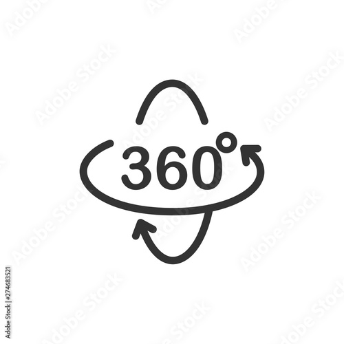 Angel 360 degree icon template black color editable. Angel 360 degree symbol Flat vector sign isolated on white background. Simple logo vector illustration for graphic and web design.