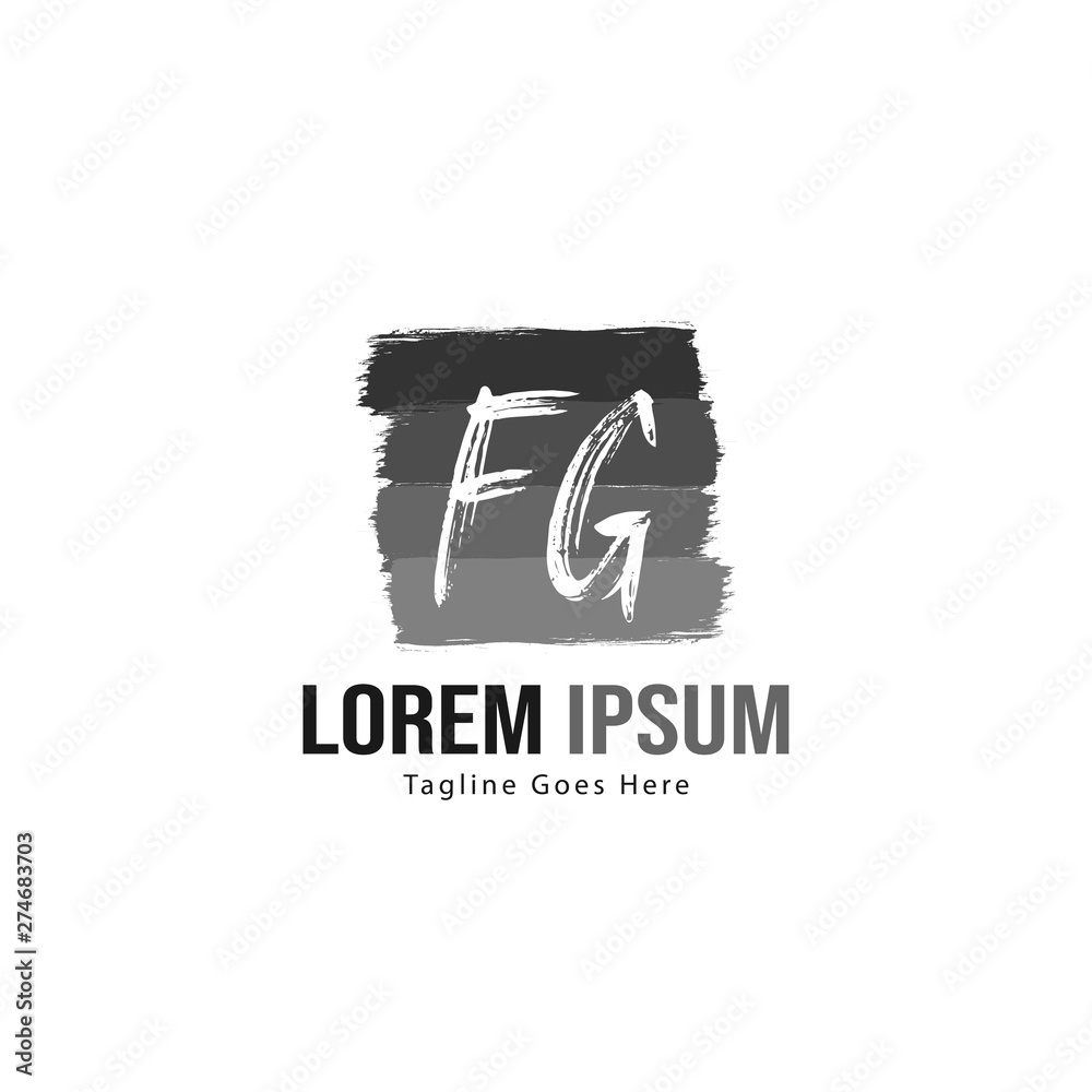 Initial FG logo template with modern frame. Minimalist FG letter logo vector illustration Initial FG logo template with modern frame. Minimalist FG letter logo vector illustration