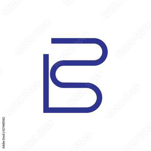 letter b2 abstract line logo vector