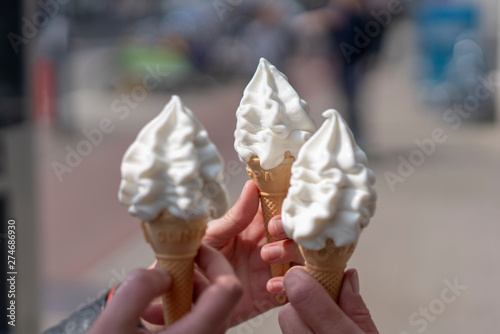    Melting soft serve ice cream