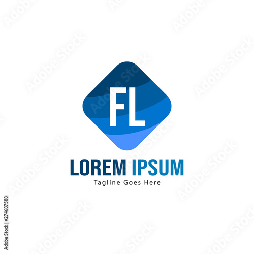 Free Download Initial FL logo template with modern frame. Minimalist FL letter logo vector illustration - GFXLoad
