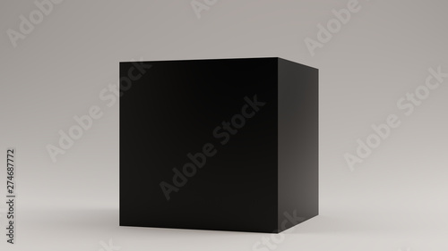 Black Cube 3d illustration 3d render photo