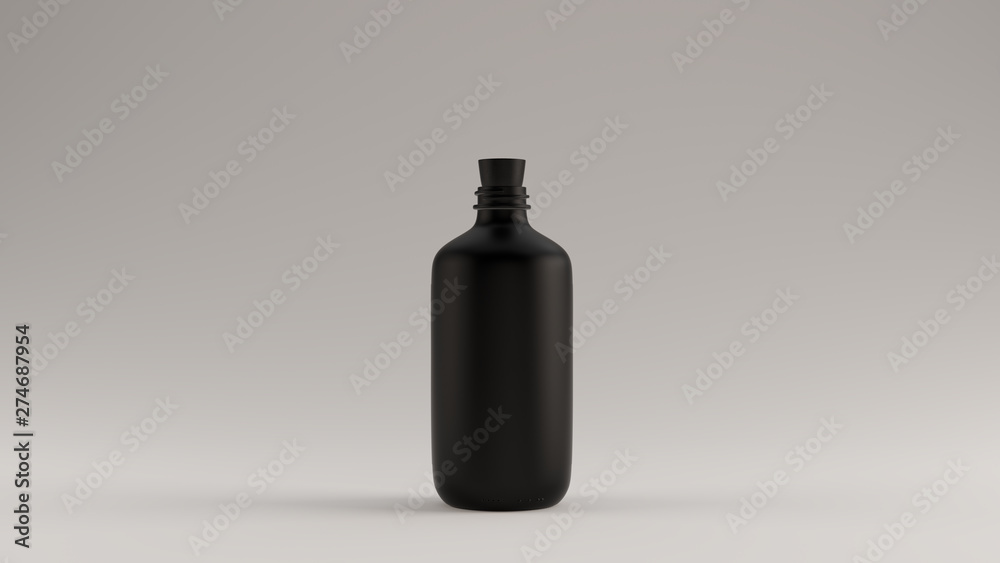 Black Glass Bottle with a Cork Stop 3d illustration 3d render Black Glass Bottle with a Cork Stop 3d illustration 3d render