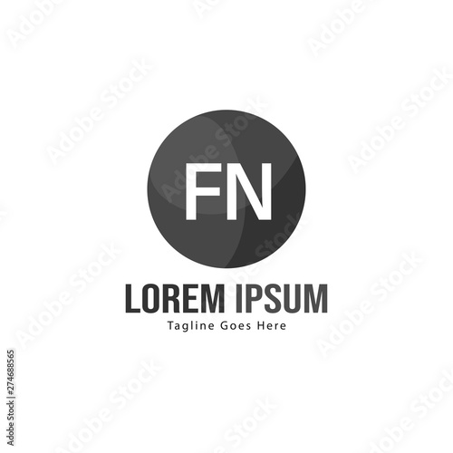 Free Download Initial FN logo template with modern frame. Minimalist FN letter logo vector illustration - GFXLoad