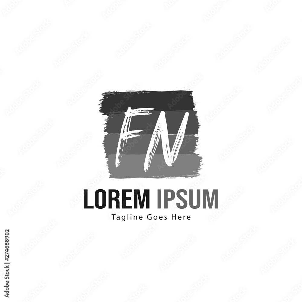 Initial FN logo template with modern frame. Minimalist FN letter logo vector illustration Initial FN logo template with modern frame. Minimalist FN letter logo vector illustration