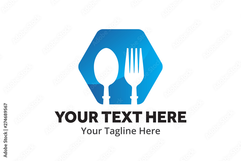 Fototapeta premium food logo creative illustration vector of graphic , food and drink illustration vector , vector of food logo illustration for logo identity and business