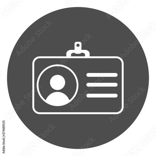 Identity card, personal identification person, id pass user vector icon, symbol