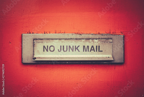 No Junk Mail Letterbox