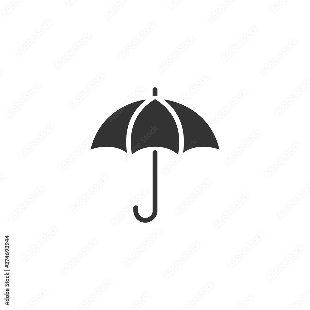 Umbrella icon template black color editable. Umbrella symbol Flat vector sign isolated on white background. Simple logo vector illustration for graphic and web design.