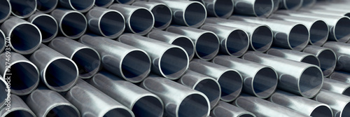 Many metal pipes photo