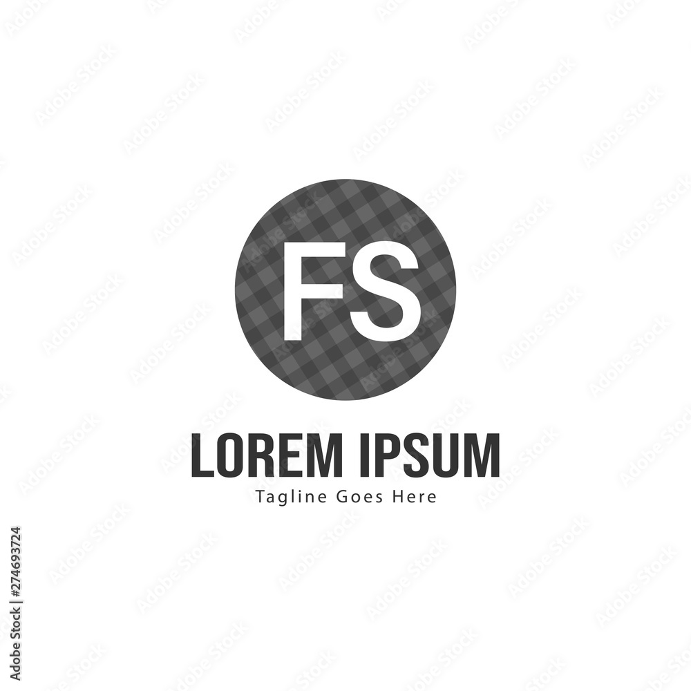 Initial FS logo template with modern frame. Minimalist FS letter logo vector illustration Initial FS logo template with modern frame. Minimalist FS letter logo vector illustration