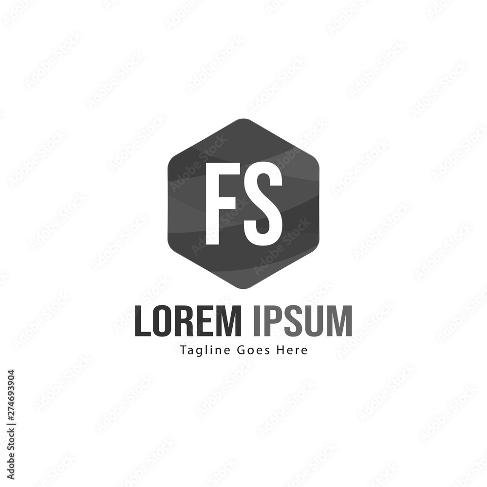 Initial FS logo template with modern frame. Minimalist FS letter logo vector illustration Initial FS logo template with modern frame. Minimalist FS letter logo vector illustration