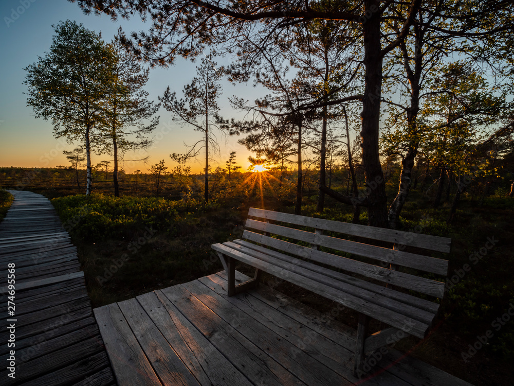 Sonnenuntergang im Schwarzen Moor Sonnenuntergang im Schwarzen Moor
