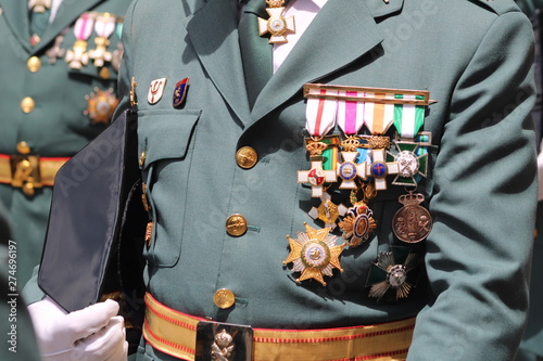 Medallas de un Guardia Civil del Ejército de España