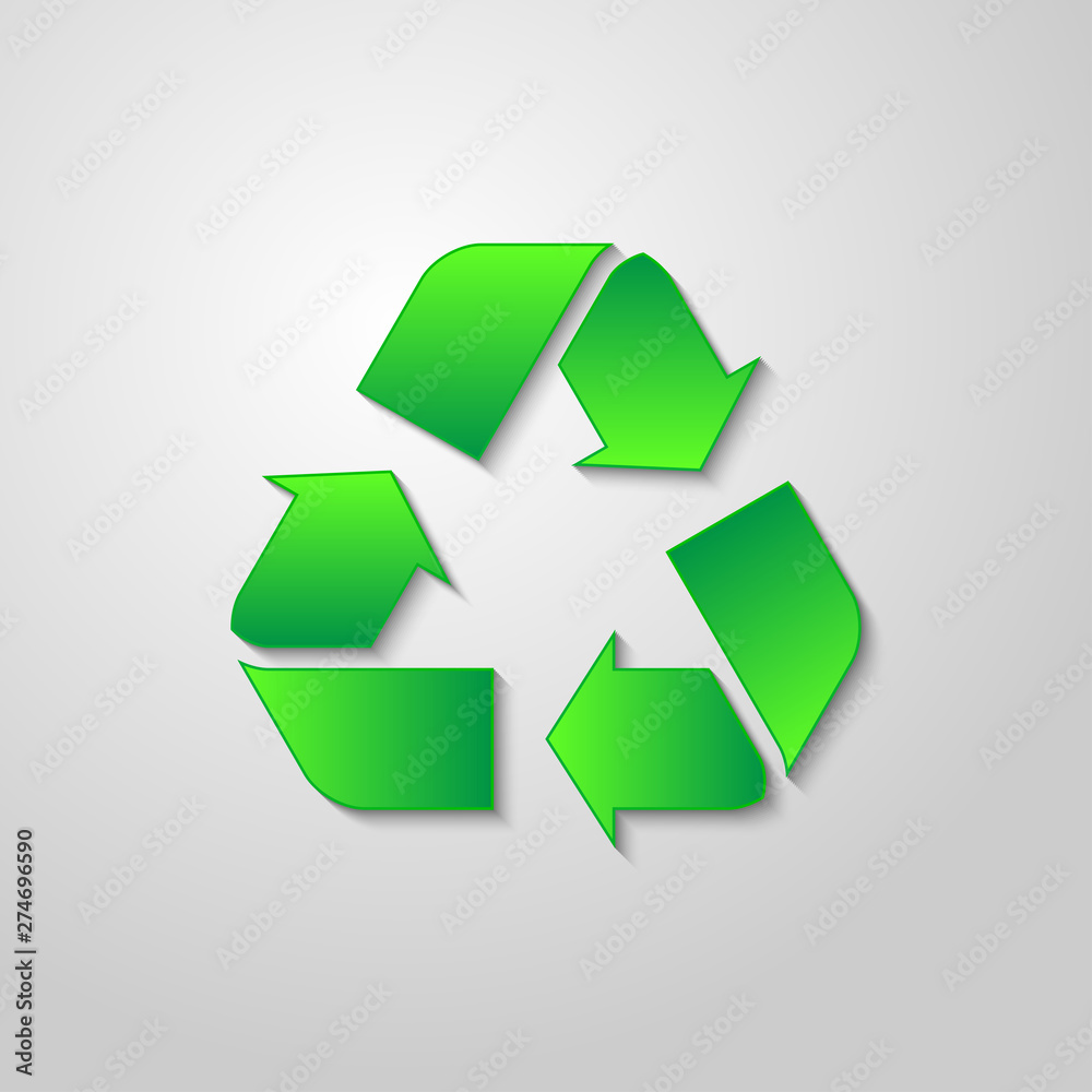 Vector recycle sign isolated on white background Vector recycle sign isolated on white background