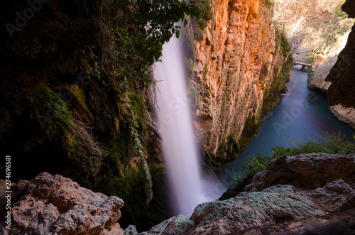 Waterfall at Monasterio de Piedra Natural Park, Zaragoza province, Spain