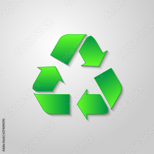 Vector recycle sign isolated on white background