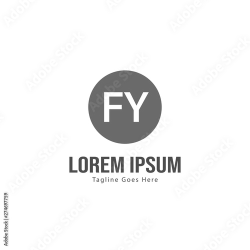 Free Download Initial FY logo template with modern frame. Minimalist FY letter logo vector illustration - GFXLoad