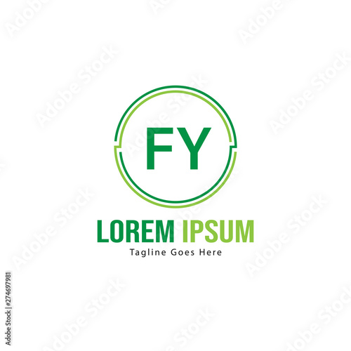 Free Download Initial FY logo template with modern frame. Minimalist FY letter logo vector illustration - GFXLoad