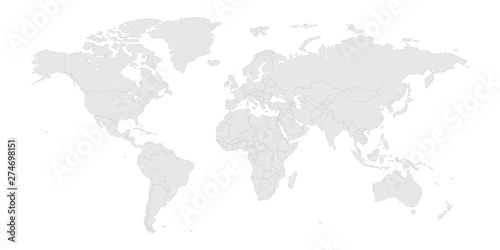illustration vector map of world. EPS10