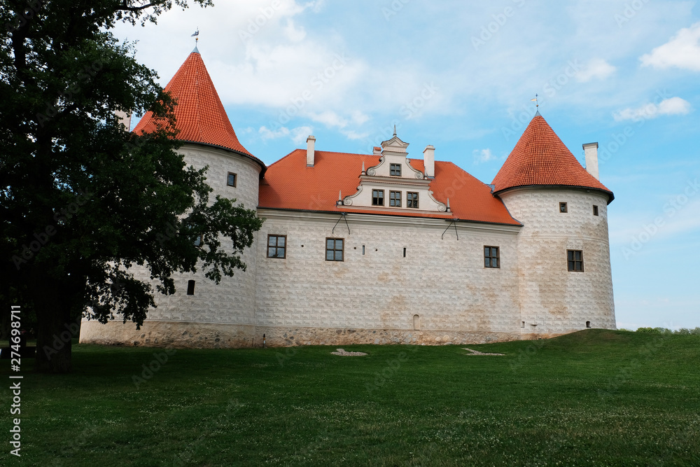 Bauska medieval castle in Latvia in summer