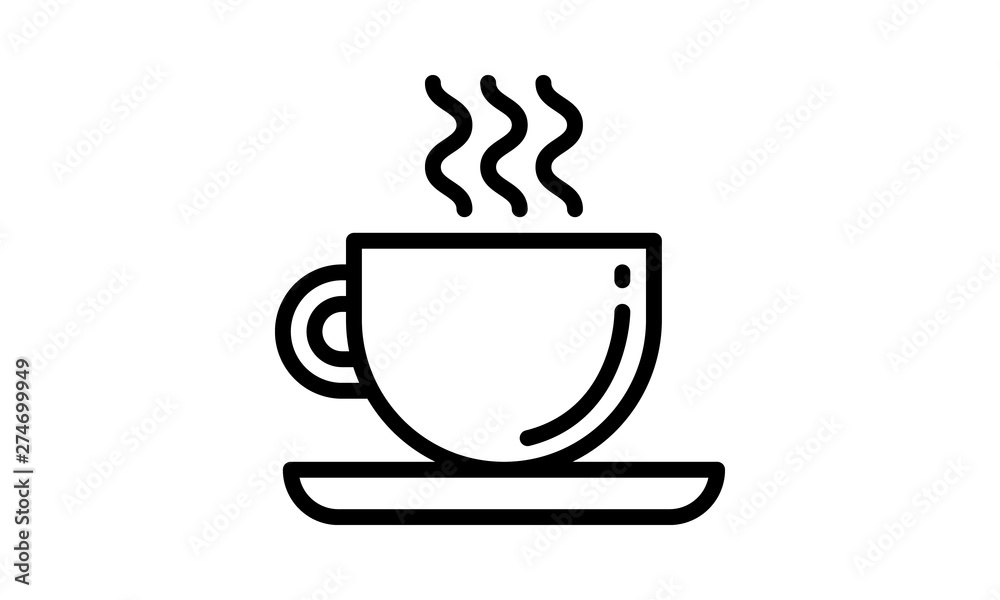 Coffee cup icon for beverages and office use Coffee cup icon for beverages and office use