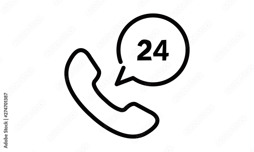 24/7 customer support icon for service assistance 24/7 customer support icon for service assistance