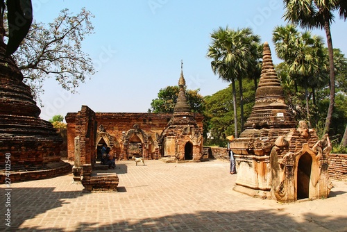 Buddha statue at Pagoda in Mandalay Myanmar photo