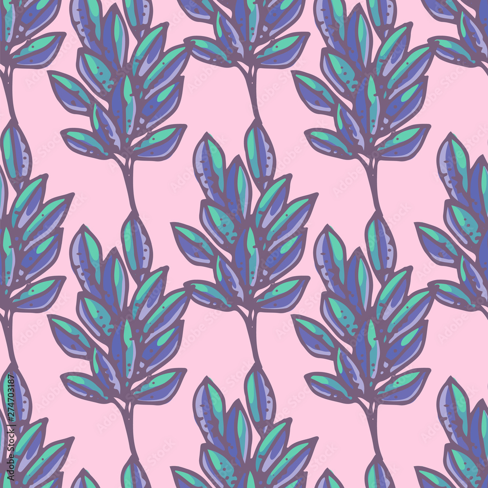 vector seamless pattern with leaves vector seamless pattern with leaves