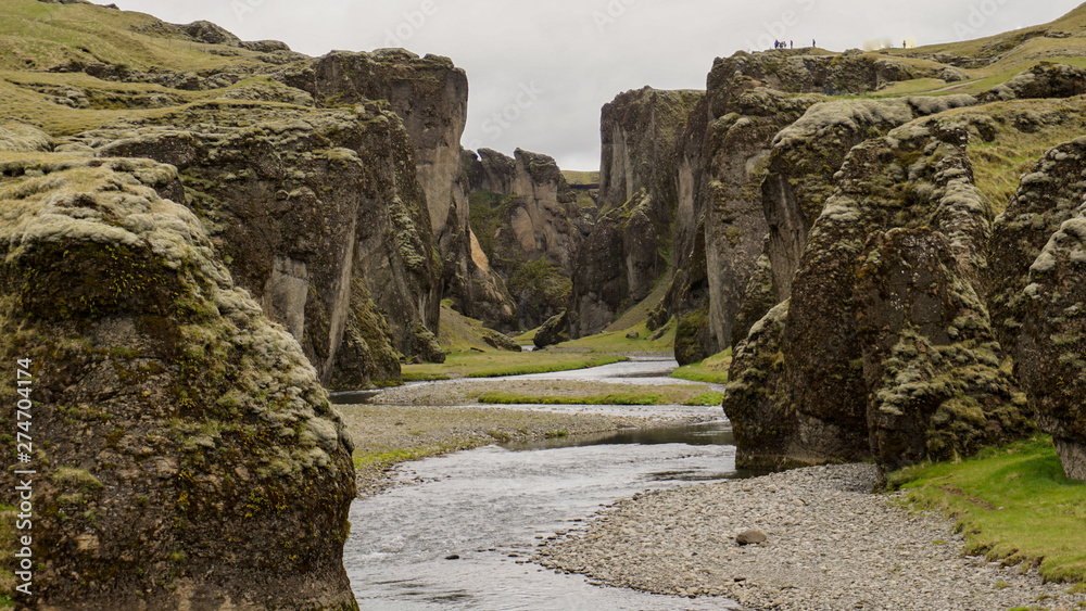 The iconic Fjaðrárgljúfur Canyon in South Iceland