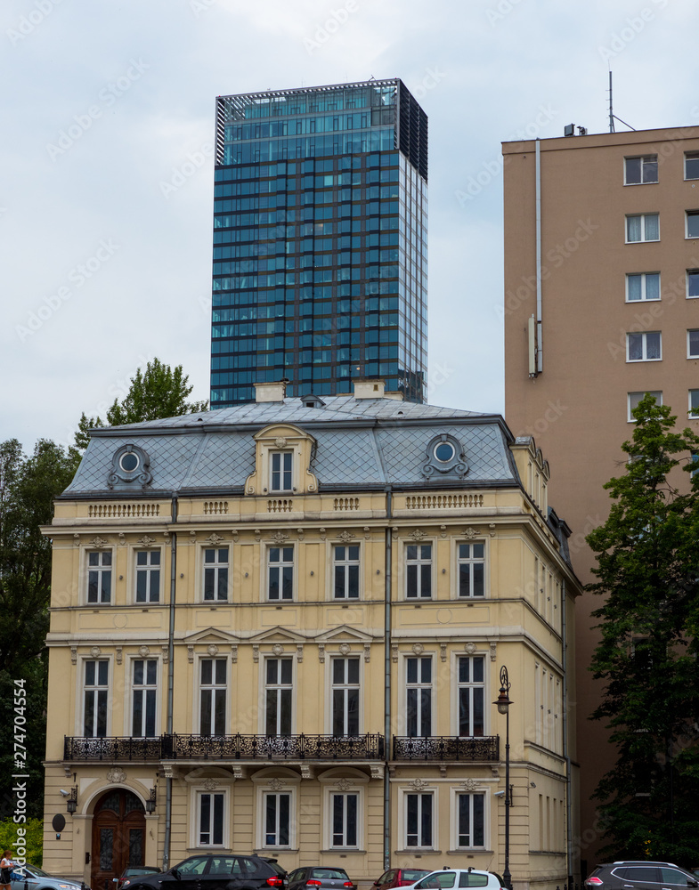 old and modern building