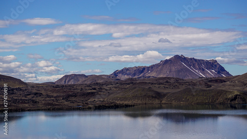 The volcanic landscape of the central highlands of Iceland