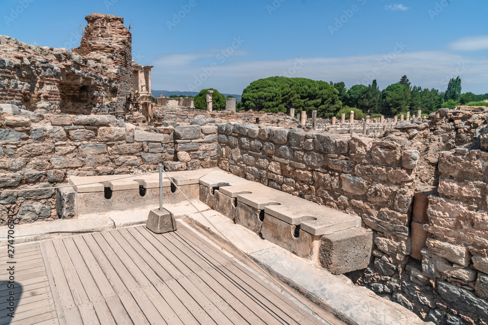Public Toilets in Ephesus Ancient City Public Toilets in Ephesus Ancient City