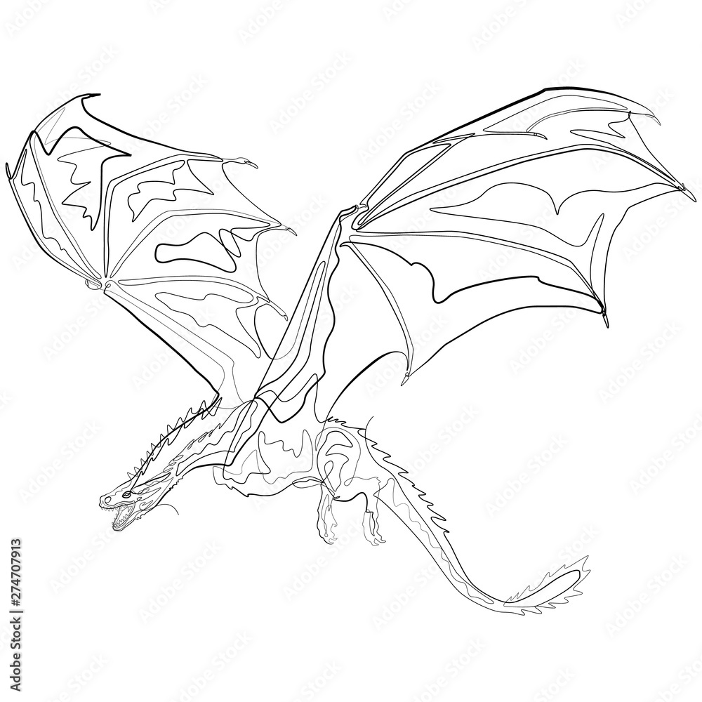 Premium Vector | Tattoo art dragon hand drawing and sketch