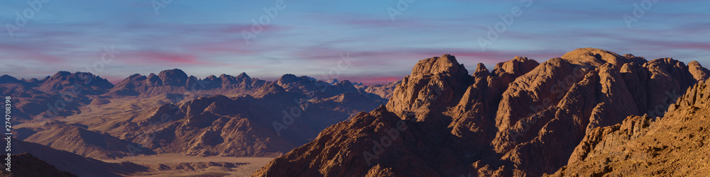 Amazing Sunrise at Sinai Mountain, Beautiful dawn in Egypt, Beautiful view from the mountain Amazing Sunrise at Sinai Mountain, Beautiful dawn in Egypt, Beautiful view from the mountain