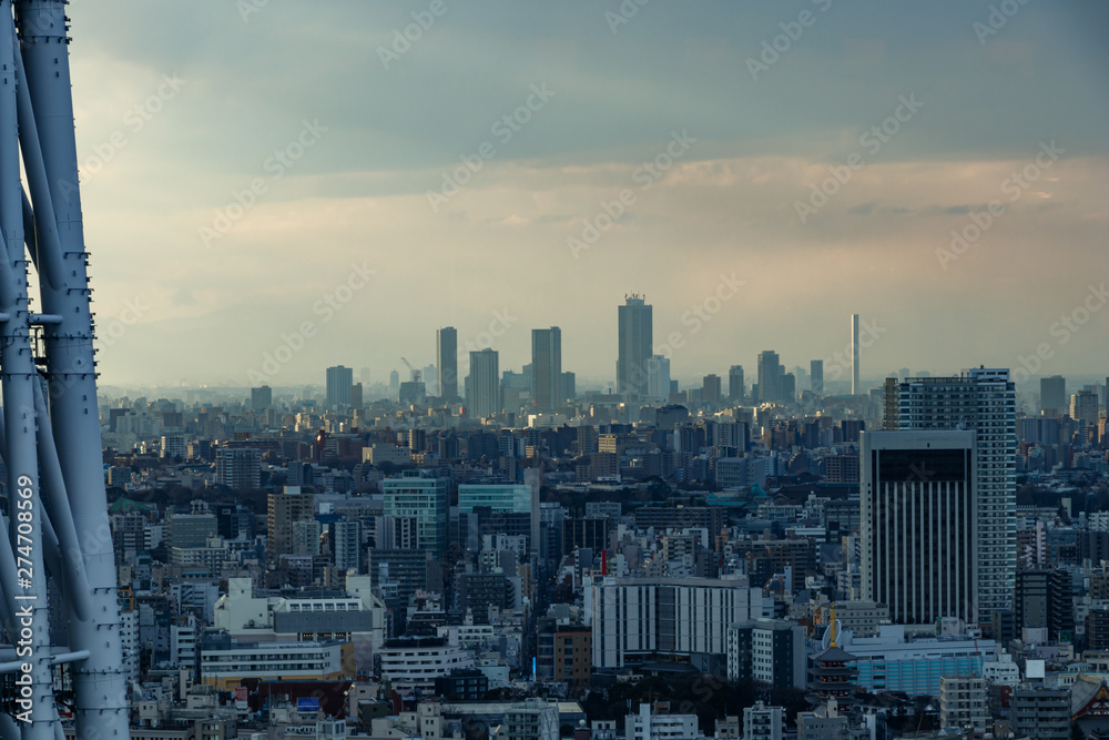 東京スカイツリーから見た池袋ビル群