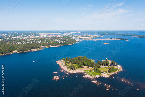 Fototapeta Naklejka Na Ścianę i Meble -  Kotka. Finland. Bird's-eye view of Fort Elisabeth. Varissaari Island