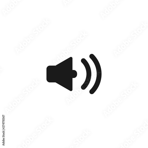 Megaphone  horn speaker simple vector black icon. Bullhorn glyph flat symbol  sign for sound  speakers