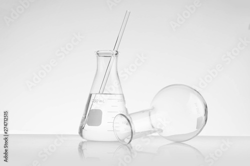 Laboratory glassware instruments empty equipment for chemical lab