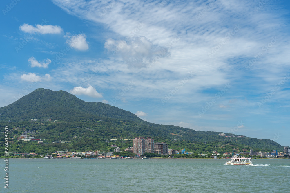 Tamsui is a sea-side district in New Taipei, Taiwan. The town is popular as a site for viewing the sun setting into the Taiwan Strait.