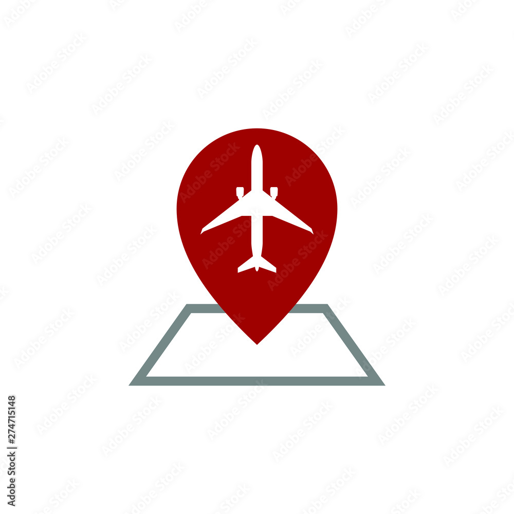 Obraz premium Modern Airplane Traveling Cargo Freight Icon Logo for all business company with high end look