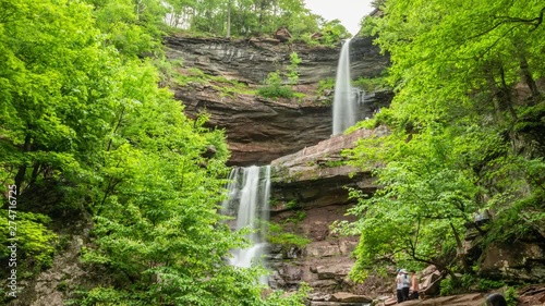 Kaaterskill Falls, New York, Two Stage Waterfall, Timelapse Video photo