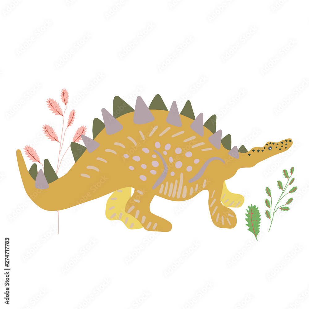 Stegosaurus hand illustration Stegosaurus hand illustration