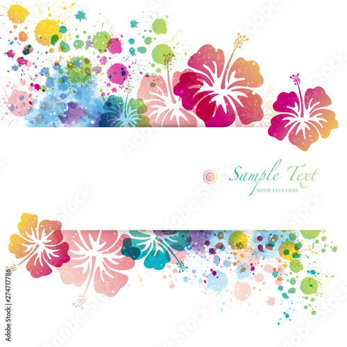 vector illustration background of hibiscus
