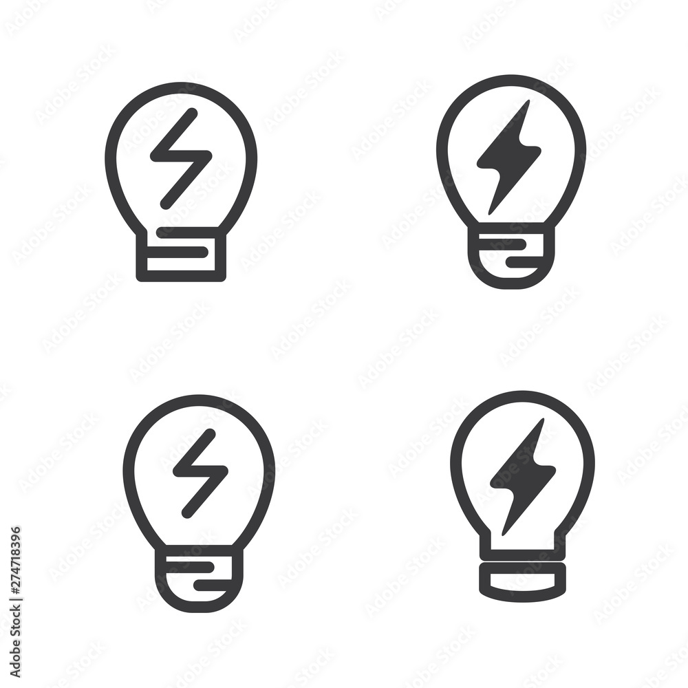 Bulb vector illustration with simple line design suitable for icon in ecology design. Bulb vector illustration with simple line design suitable for icon in ecology design.