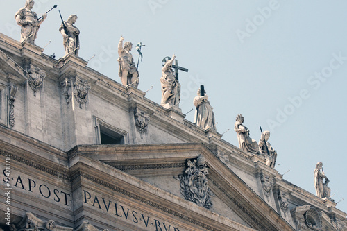 Saint Peter's Basilica in St. Peter's Square, Vatican City. Vatican Museum, Rome, Italy.